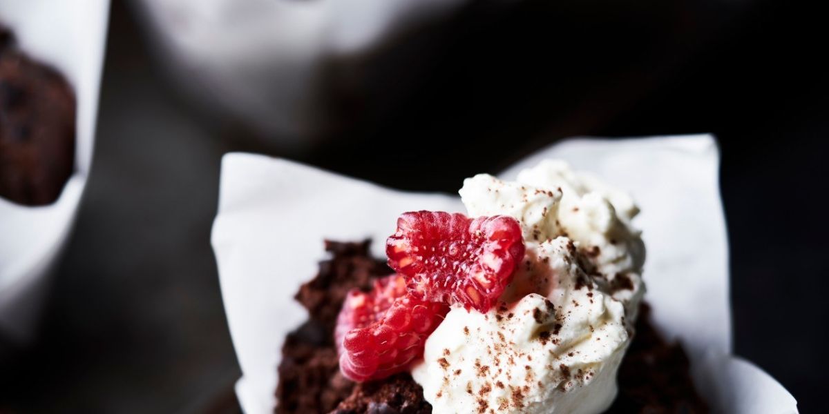 Chocolate & Raspberry Muffins - Cuveé Chocolate